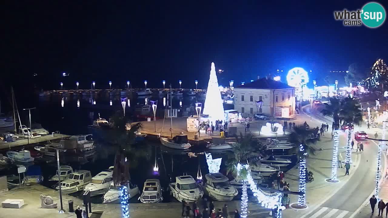 Webcam Koper – Panorama of the marina and promenade from the Grand Hotel Koper
