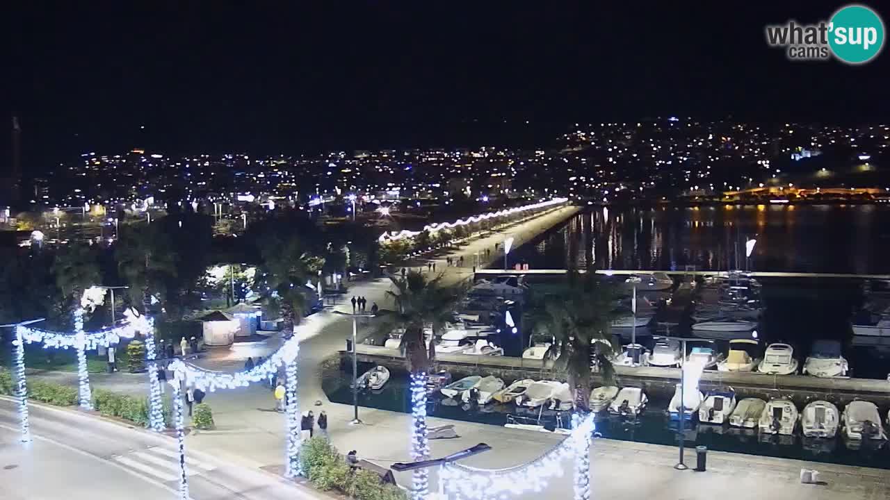 Webcam Koper – Panorama of the marina and promenade from the Grand Hotel Koper