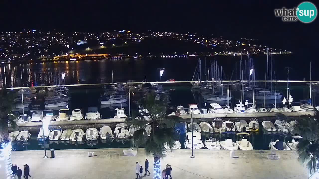 Webcam Koper – Panorama of the marina and promenade from the Grand Hotel Koper