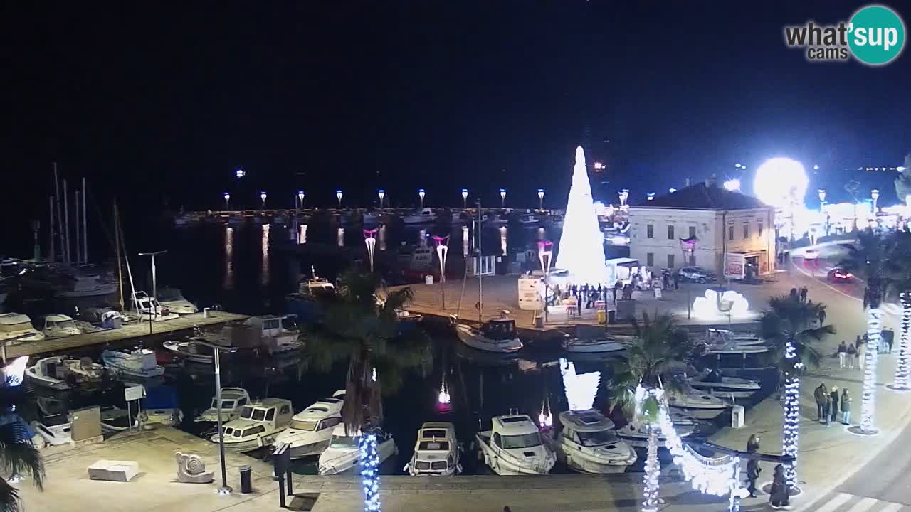 Webcam Koper – Panorama de la marina et de la promenade depuis le Grand Hotel Koper