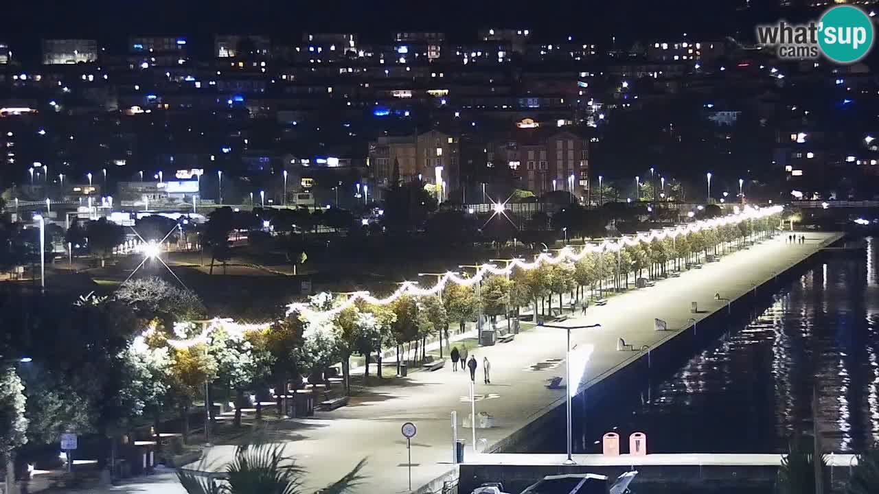 Webcam Koper – Panorama of the marina and promenade from the Grand Hotel Koper
