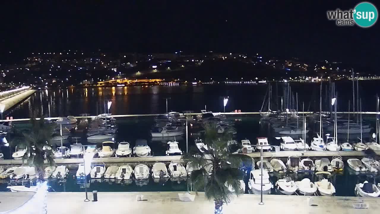 Webcam Koper – Panorama of the marina and promenade from the Grand Hotel Koper