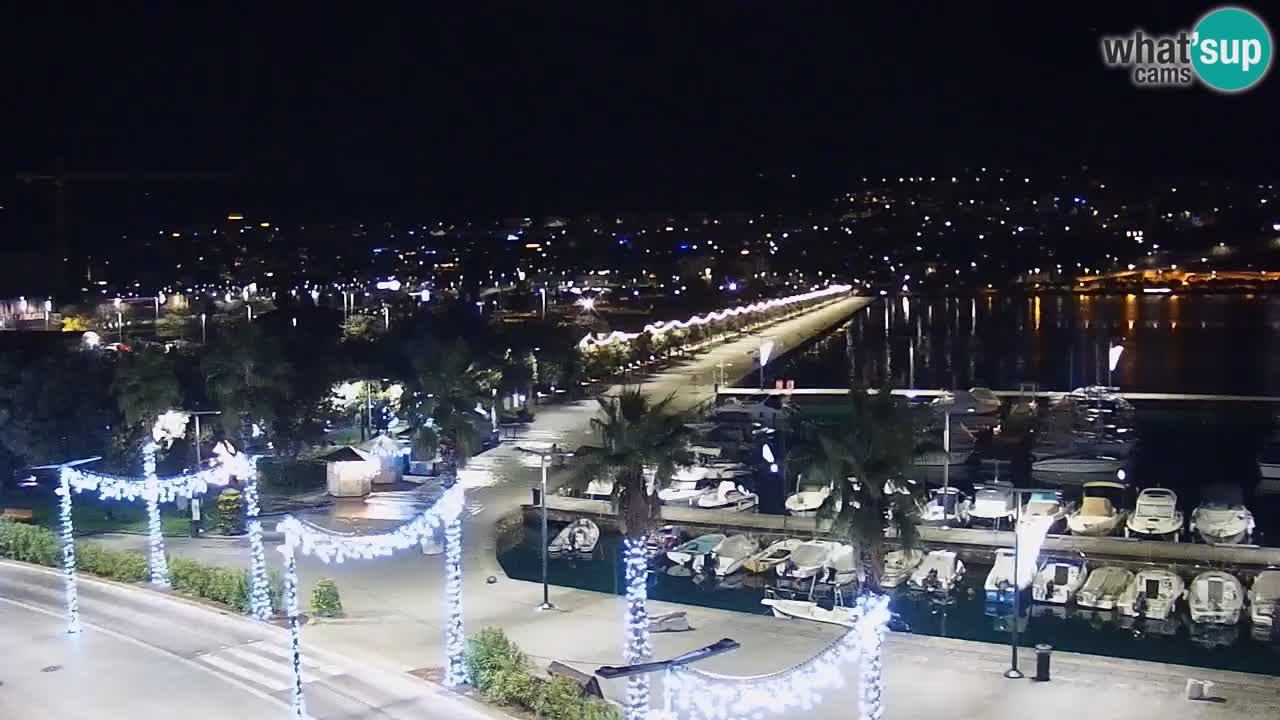 Webcam Koper – Panorama de la marina et de la promenade depuis le Grand Hotel Koper