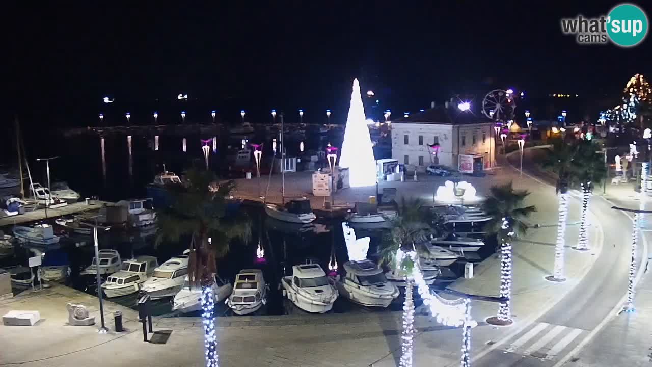 Webcam Koper – Panorama of the marina and promenade from the Grand Hotel Koper
