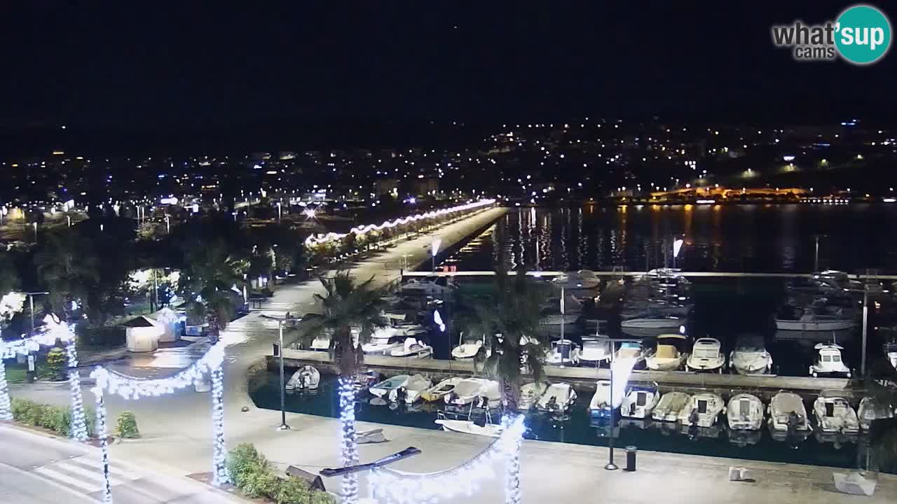Webcam Koper – Panorama of the marina and promenade from the Grand Hotel Koper