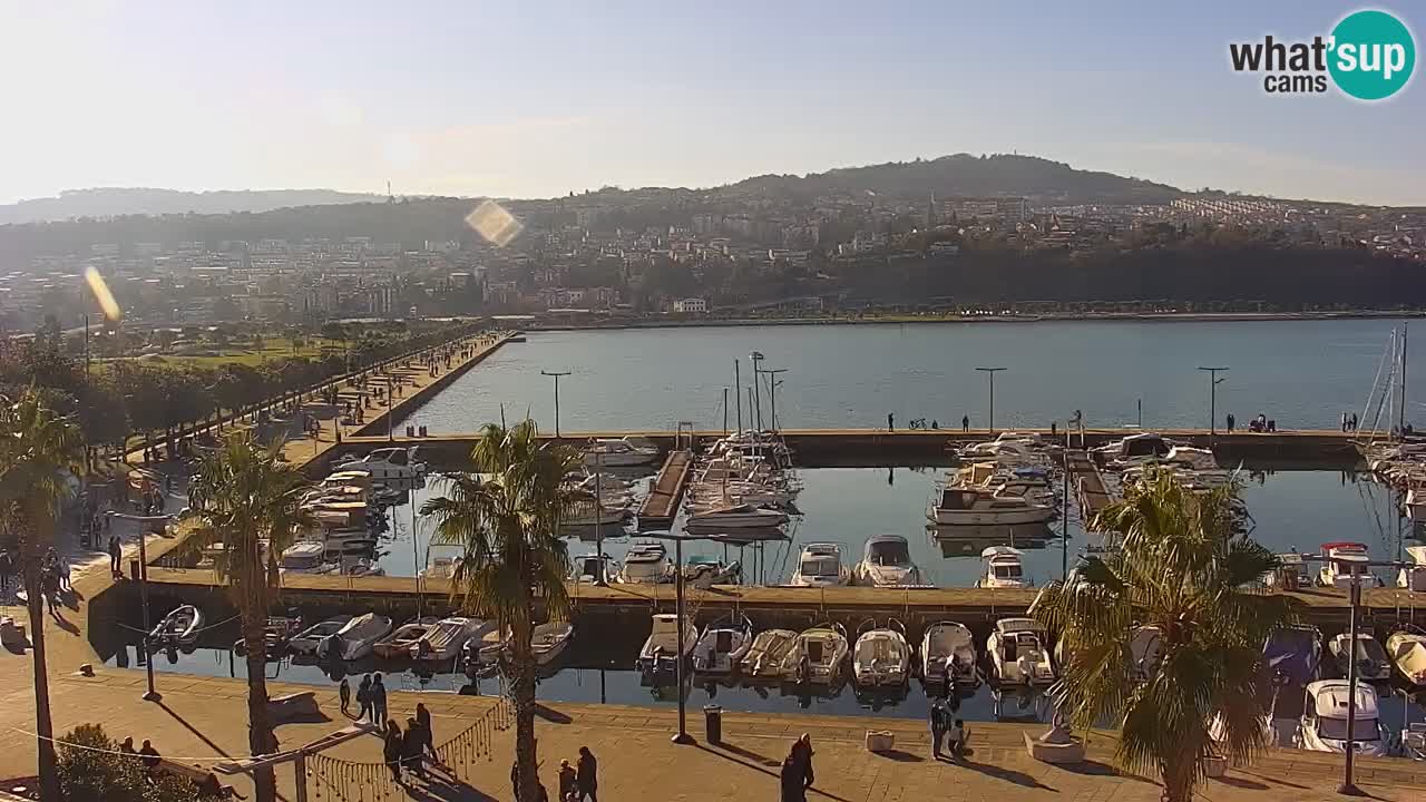 Spletna kamera Koper – Panorama na marino in promenado s Hotela Grand Koper