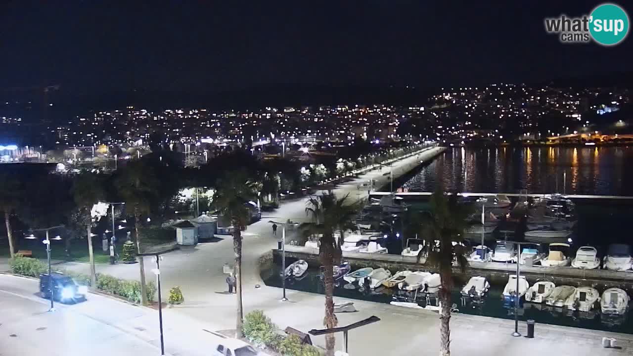 Webcam Koper – Panorama de la marina et de la promenade depuis le Grand Hotel Koper