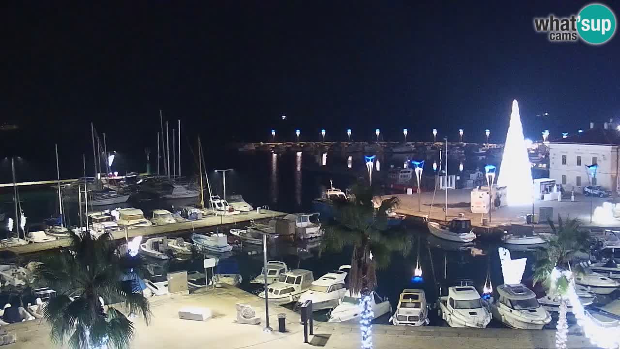 Camera en vivo Koper – puerto deportivo y paseo marítimo desde el Hotel Grand Koper