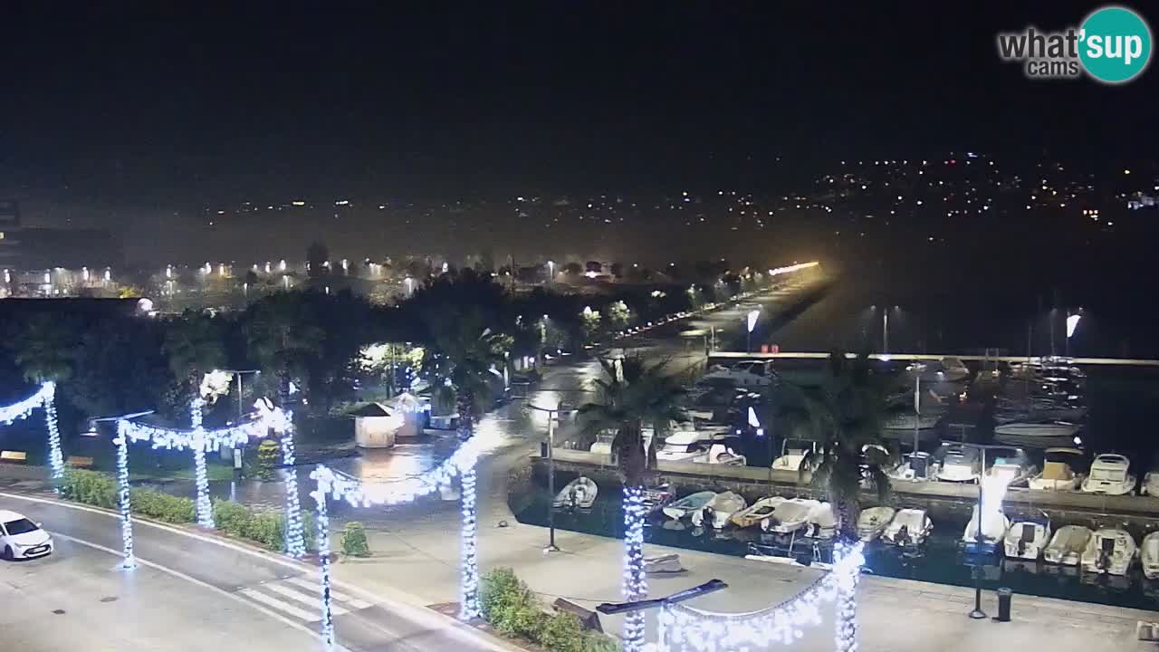 Webcam Koper – Panorama de la marina et de la promenade depuis le Grand Hotel Koper