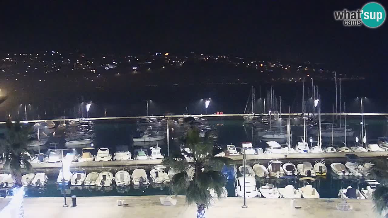 Camera en vivo Koper – puerto deportivo y paseo marítimo desde el Hotel Grand Koper
