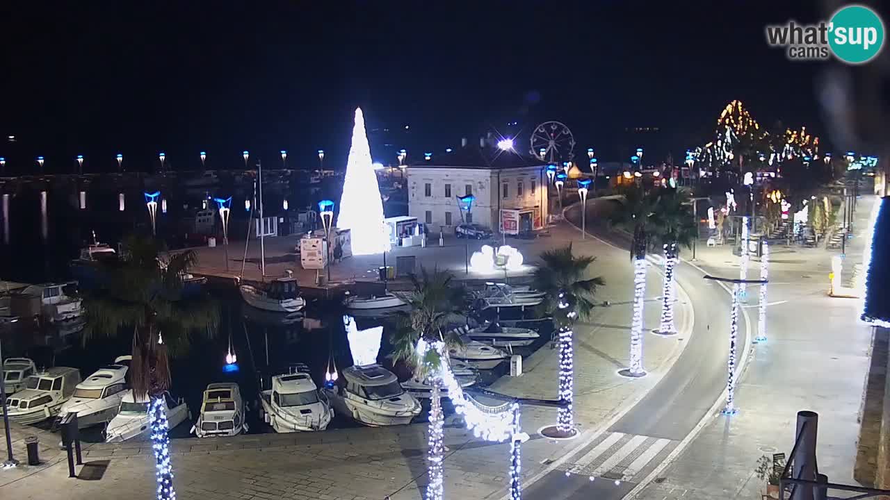 Webcam Koper – Panorama de la marina et de la promenade depuis le Grand Hotel Koper