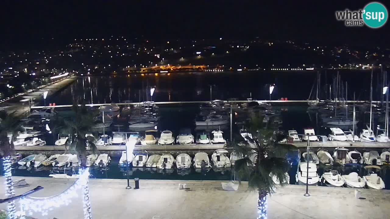 Webcam Koper – Panorama of the marina and promenade from the Grand Hotel Koper