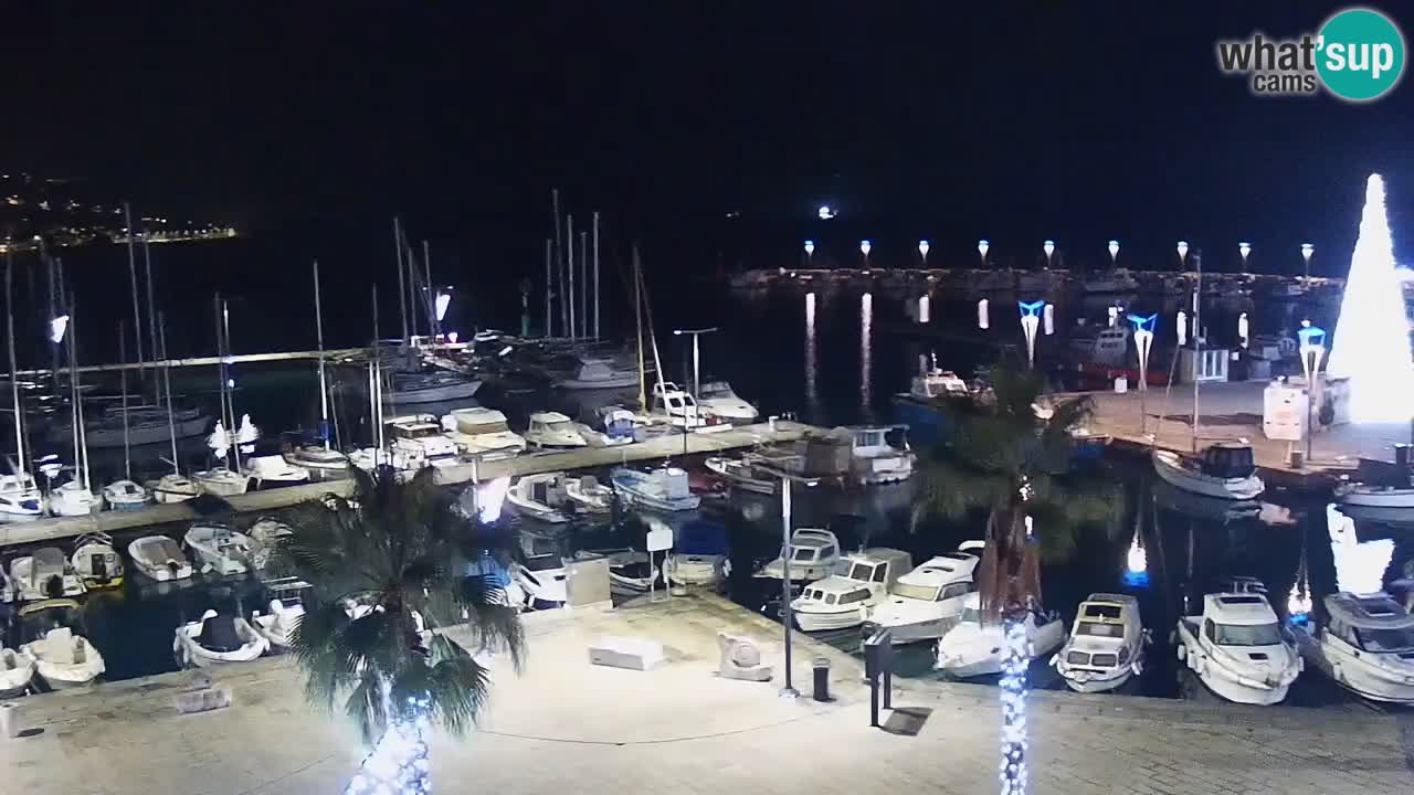Webcam Koper – Panorama of the marina and promenade from the Grand Hotel Koper