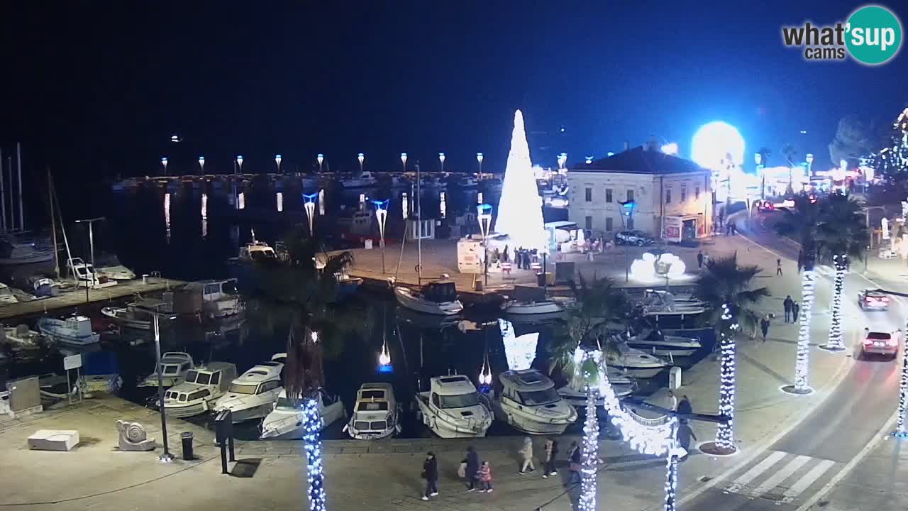 Webcam Koper – Panorama of the marina and promenade from the Grand Hotel Koper