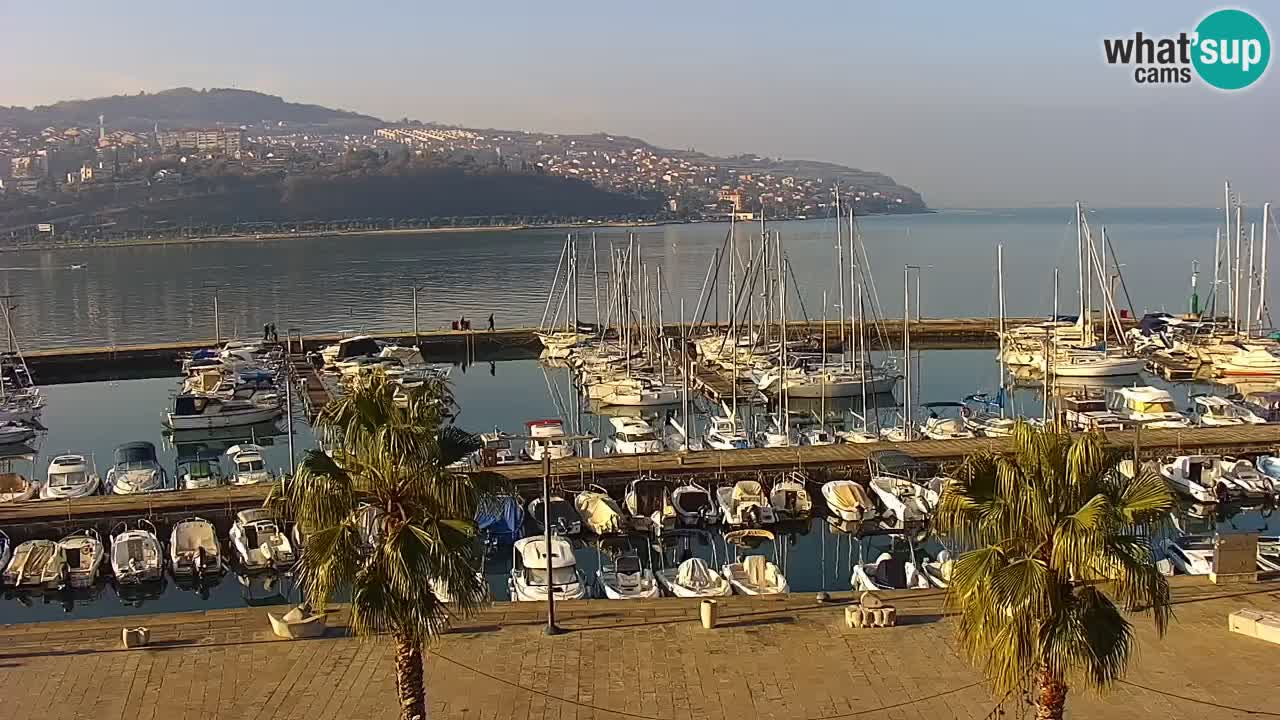 Camera en vivo Koper – puerto deportivo y paseo marítimo desde el Hotel Grand Koper