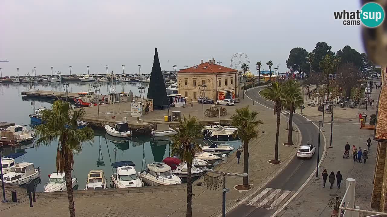 Webcam Capodistria – marina e lungo mare dall’Hotel Grand Koper
