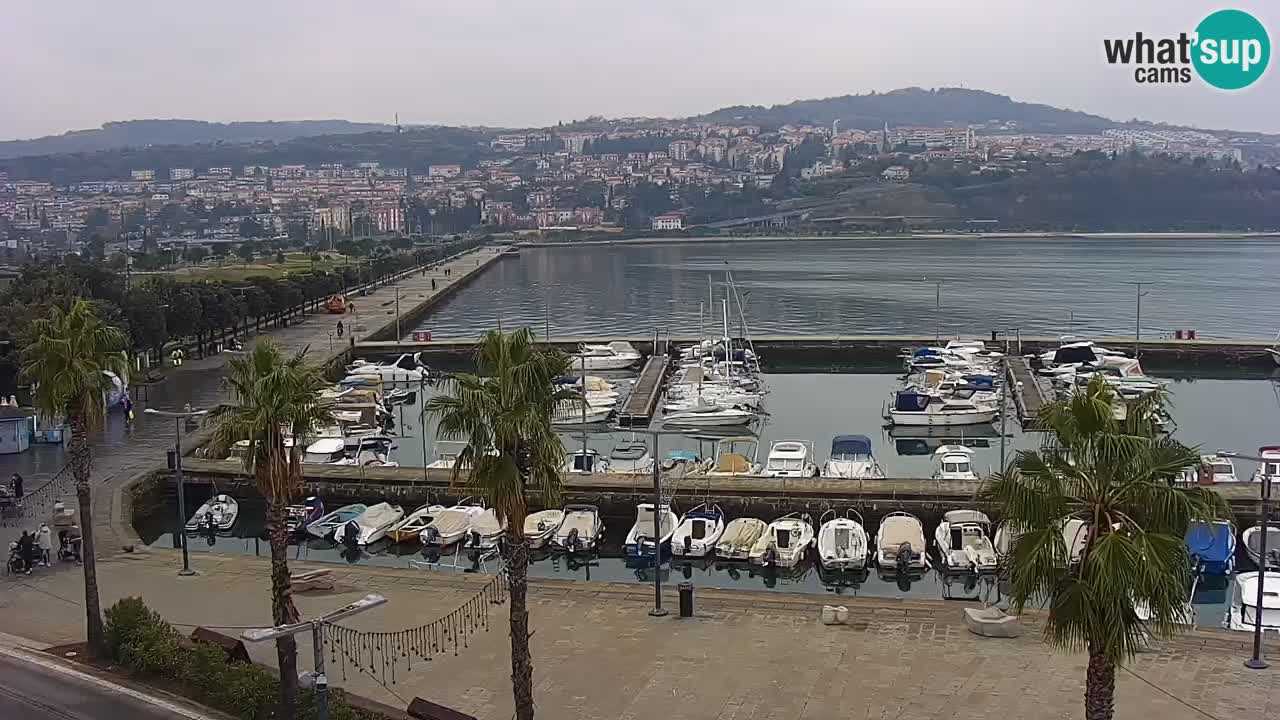 Webcam Capodistria – marina e lungo mare dall’Hotel Grand Koper