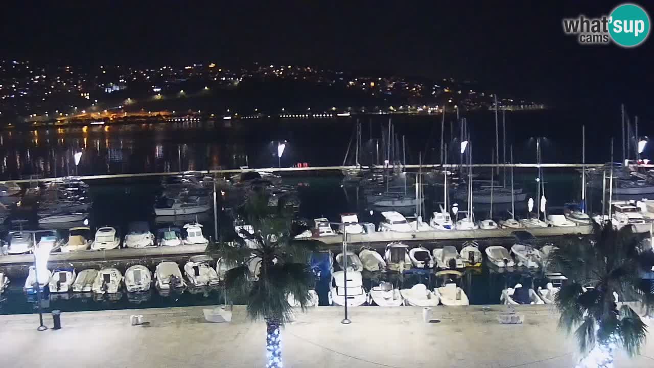 Webcam Koper – Panorama of the marina and promenade from the Grand Hotel Koper