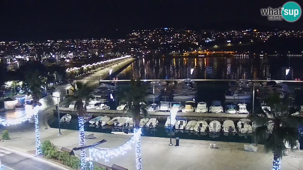 Webcam Koper – Panorama of the marina and promenade from the Grand Hotel Koper