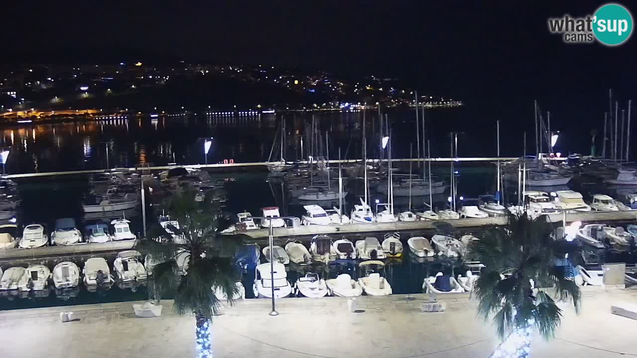 Webcam Koper – Panorama de la marina et de la promenade depuis le Grand Hotel Koper