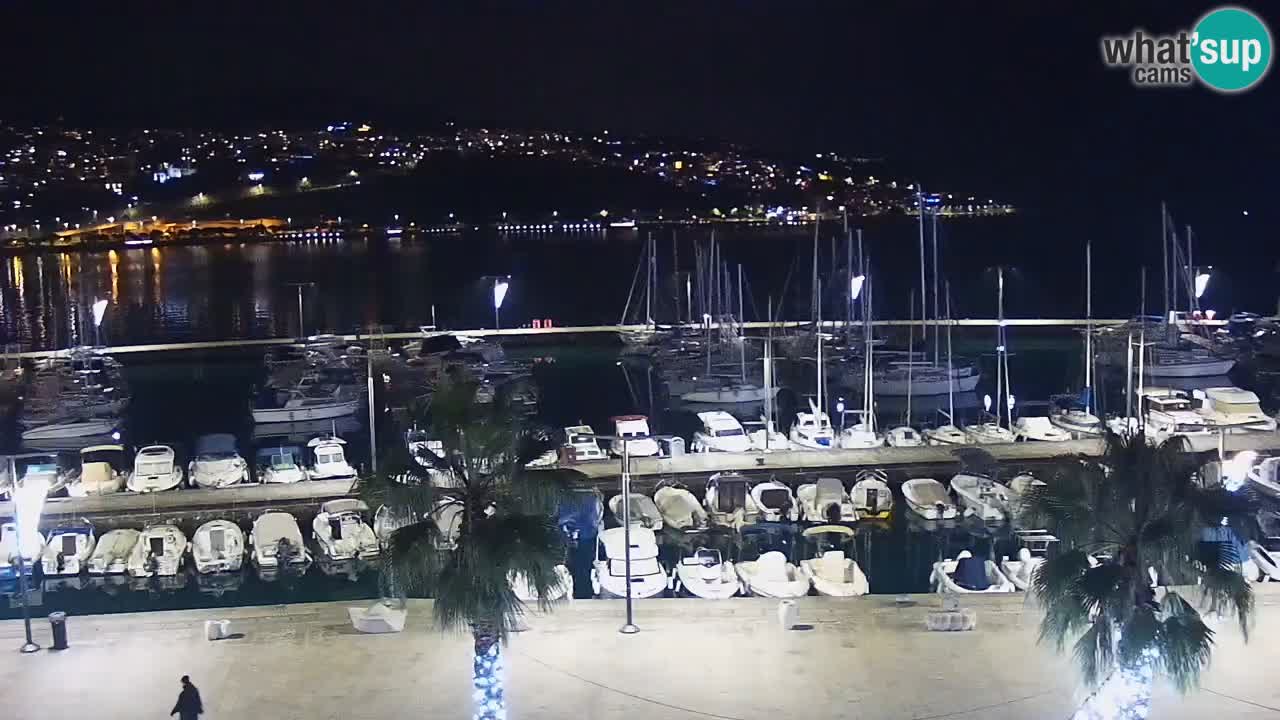 Webcam Koper – Panorama de la marina et de la promenade depuis le Grand Hotel Koper