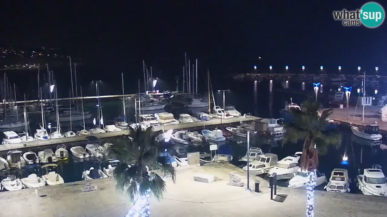Webcam Koper – Panorama of the marina and promenade from the Grand Hotel Koper