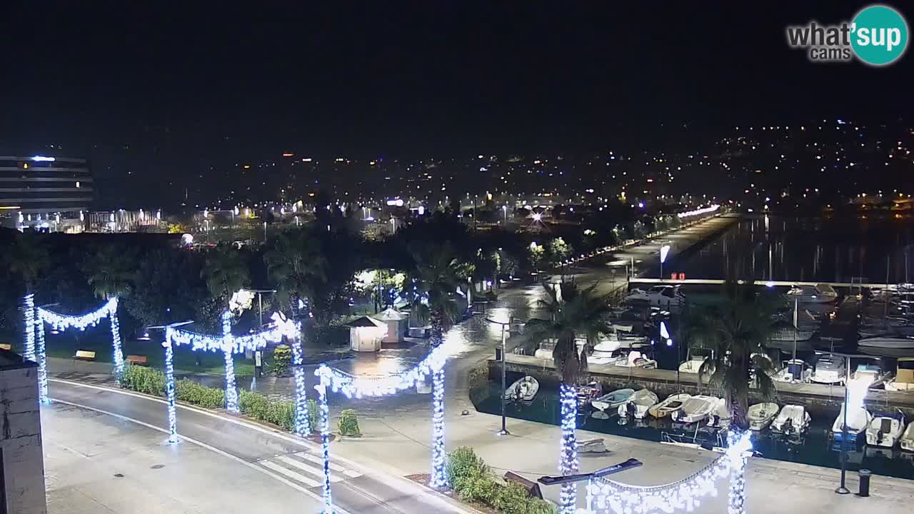 Webcam Koper – Panorama de la marina et de la promenade depuis le Grand Hotel Koper