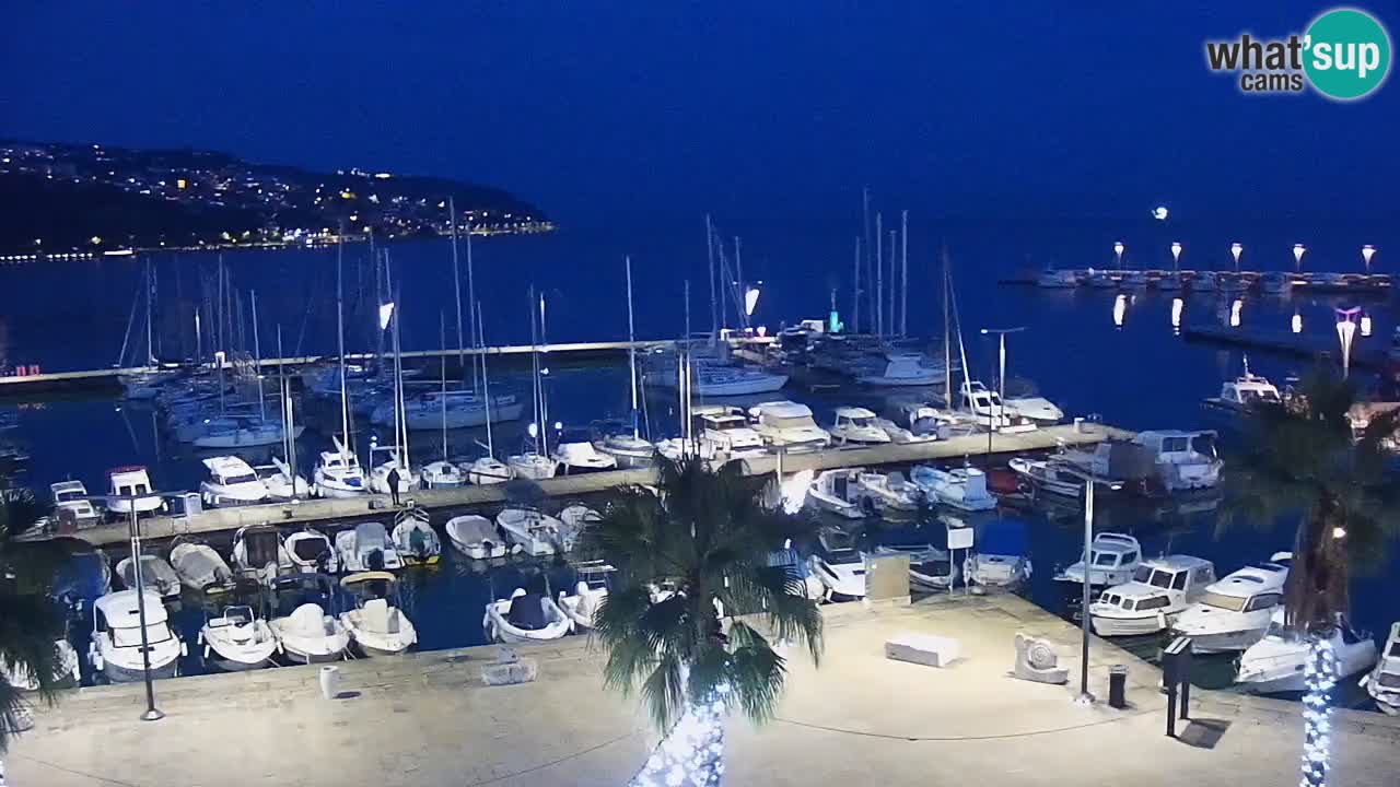 Spletna kamera Koper – Panorama na marino in promenado s Hotela Grand Koper