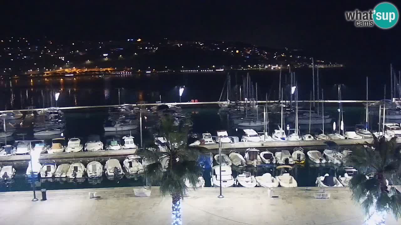 Webcam Koper – Panorama de la marina et de la promenade depuis le Grand Hotel Koper