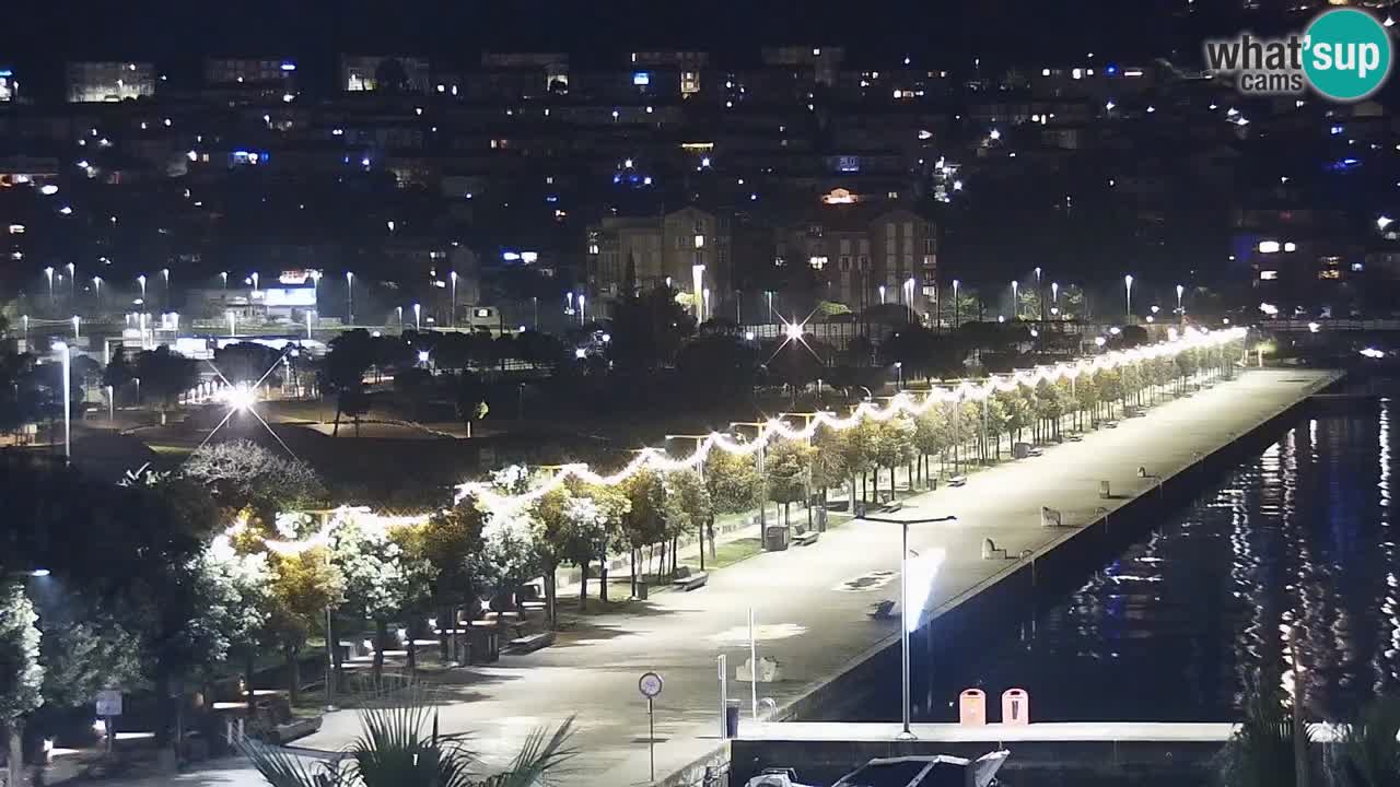 Webcam Koper – Panorama des Jachthafens und der Promenade vom Hotel Grand Koper