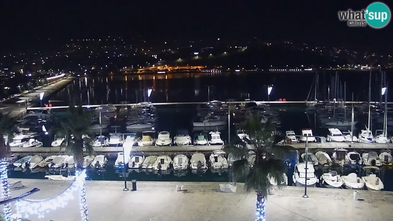 Camera en vivo Koper – puerto deportivo y paseo marítimo desde el Hotel Grand Koper