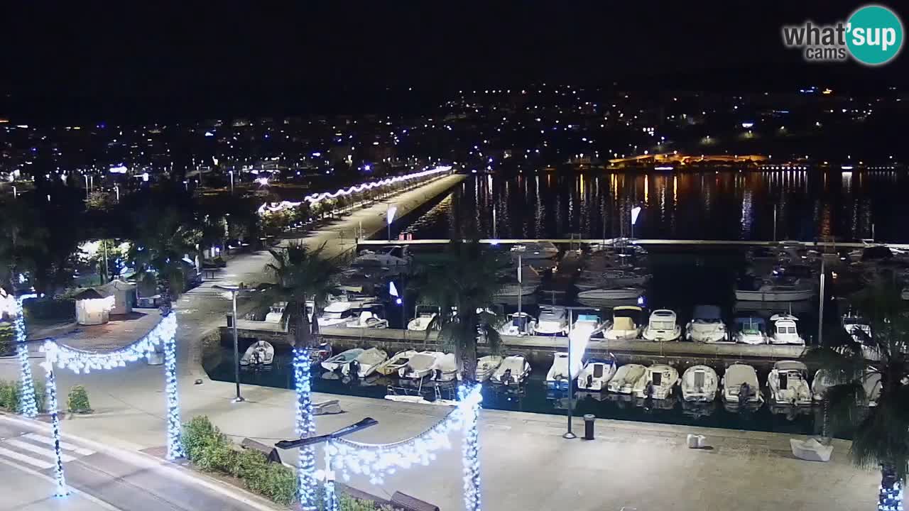 Webcam Koper – Panorama de la marina et de la promenade depuis le Grand Hotel Koper