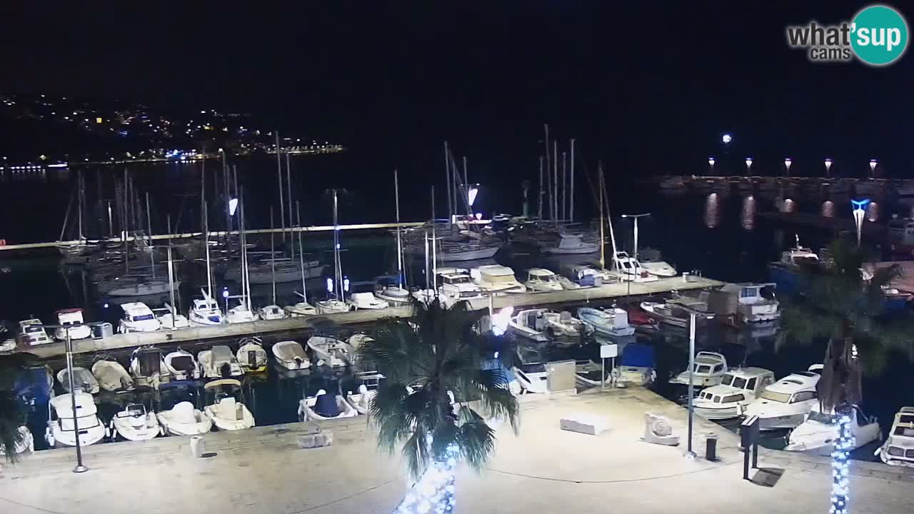 Webcam Koper – Panorama des Jachthafens und der Promenade vom Hotel Grand Koper