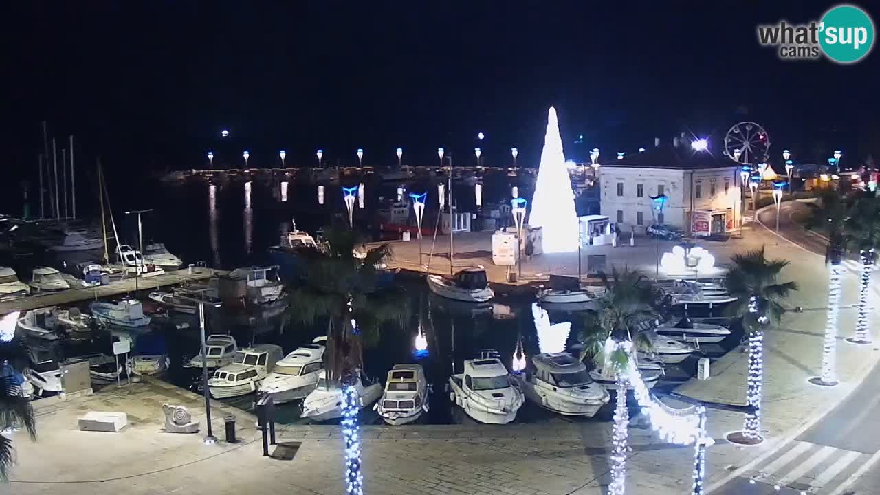 Camera en vivo Koper – puerto deportivo y paseo marítimo desde el Hotel Grand Koper
