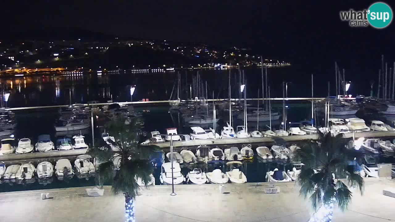 Webcam Koper – Panorama de la marina et de la promenade depuis le Grand Hotel Koper