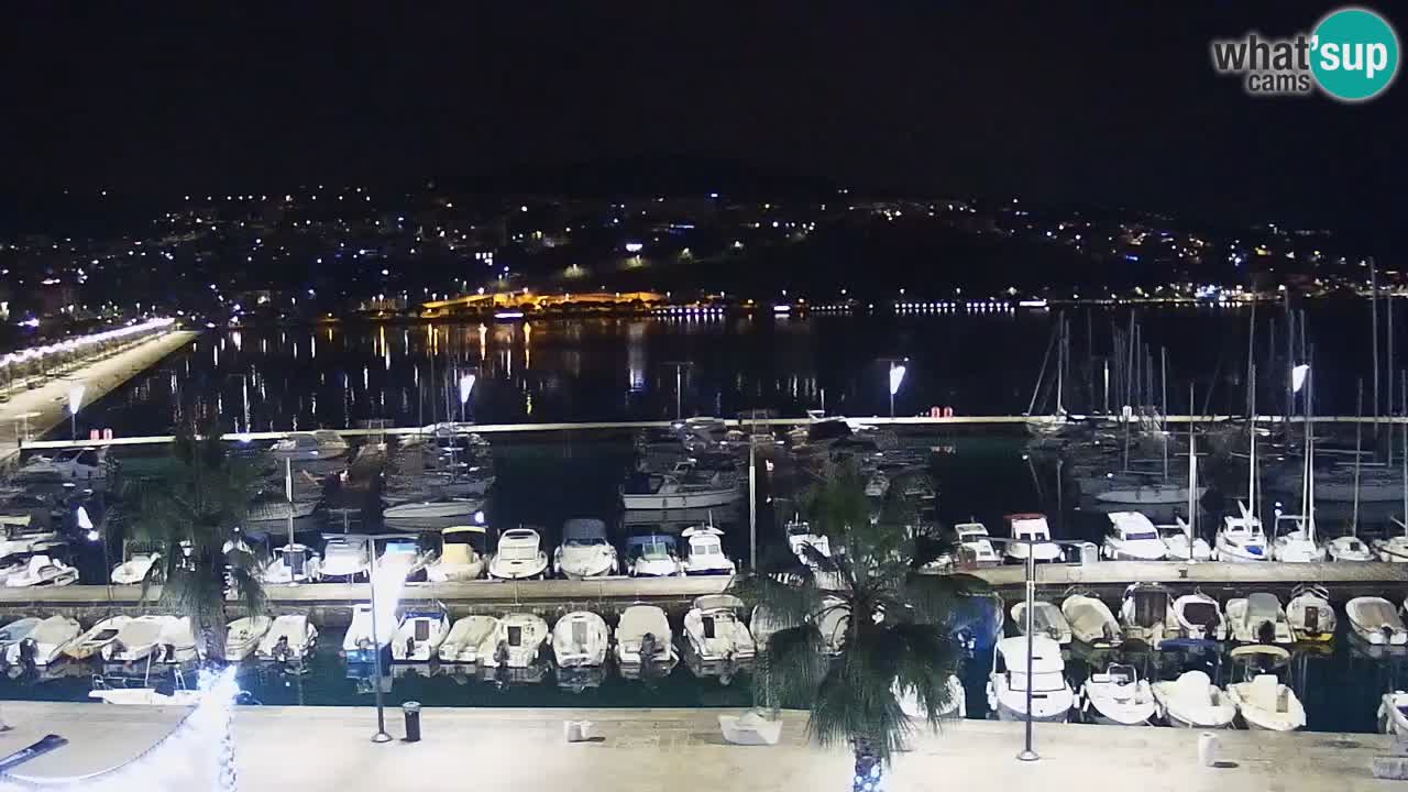 Spletna kamera Koper – Panorama na marino in promenado s Hotela Grand Koper