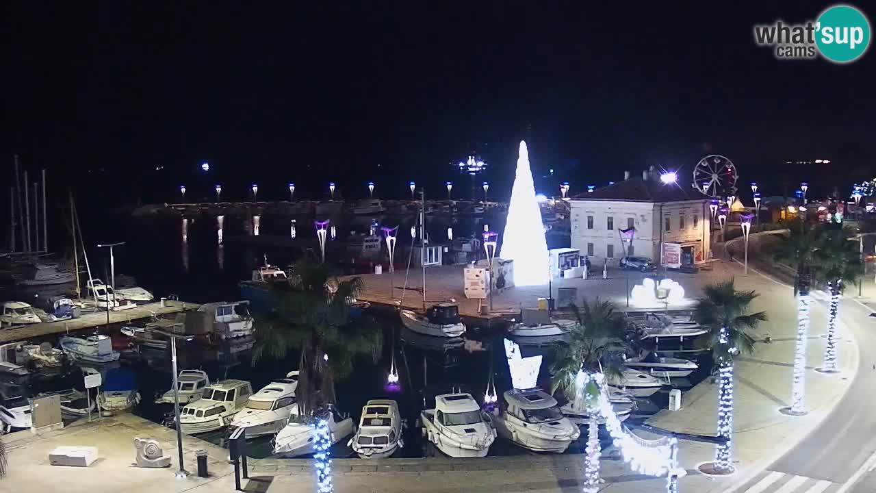Webcam Koper – Panorama of the marina and promenade from the Grand Hotel Koper