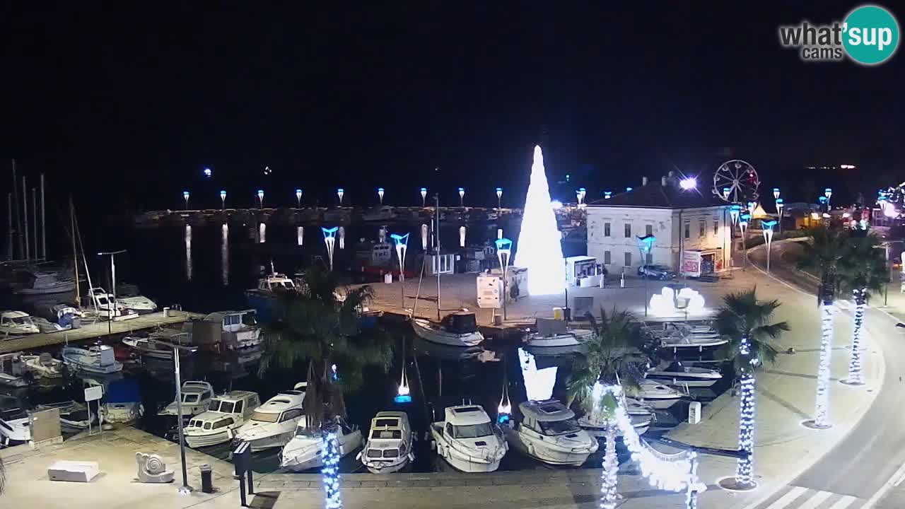 Camera en vivo Koper – puerto deportivo y paseo marítimo desde el Hotel Grand Koper
