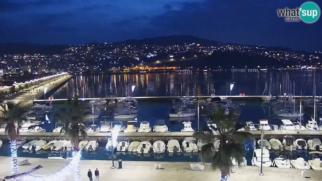 Spletna kamera Koper – Panorama na marino in promenado s Hotela Grand Koper