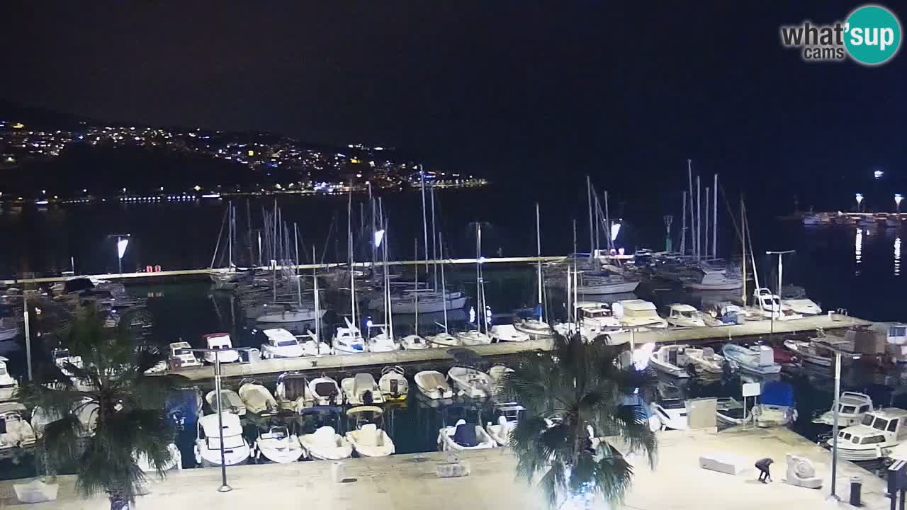 Webcam Koper – Panorama of the marina and promenade from the Grand Hotel Koper