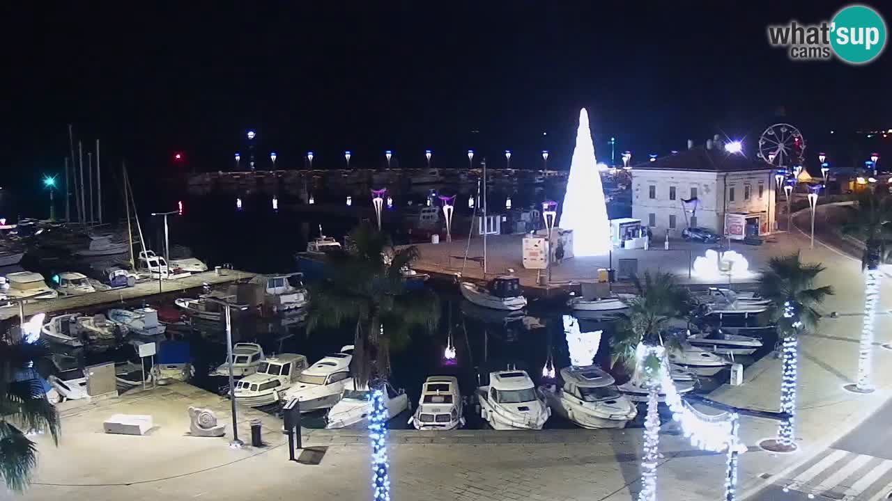 Camera en vivo Koper – puerto deportivo y paseo marítimo desde el Hotel Grand Koper