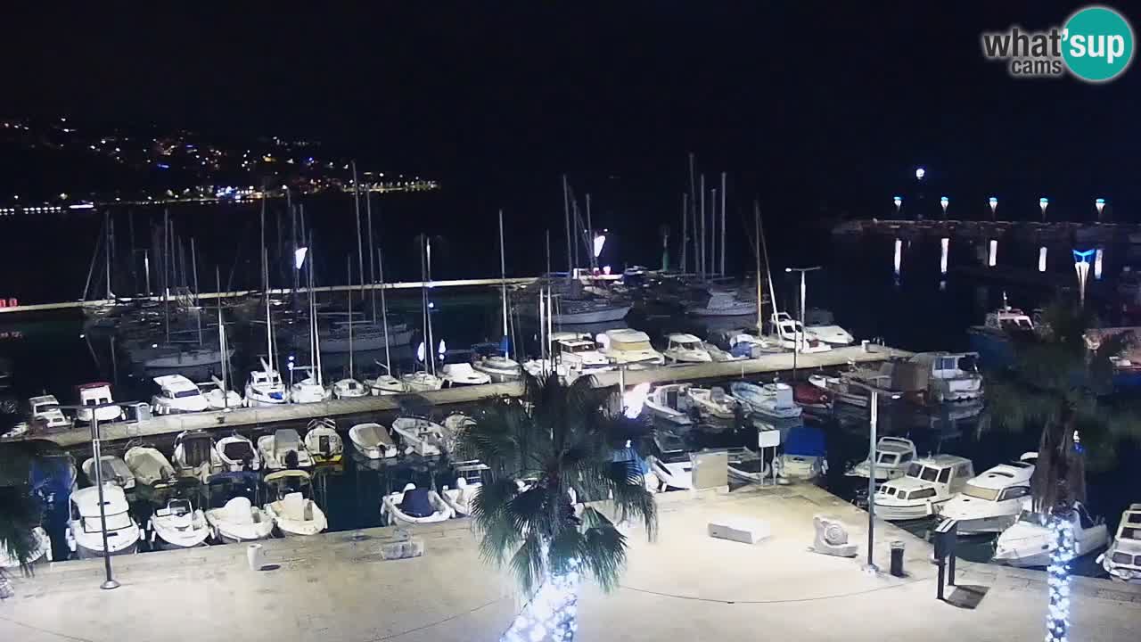 Webcam Koper – Panorama of the marina and promenade from the Grand Hotel Koper