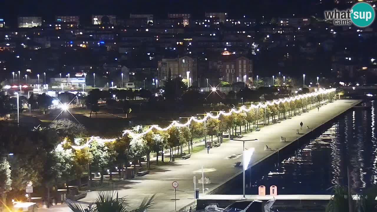 Webcam Koper – Panorama de la marina et de la promenade depuis le Grand Hotel Koper
