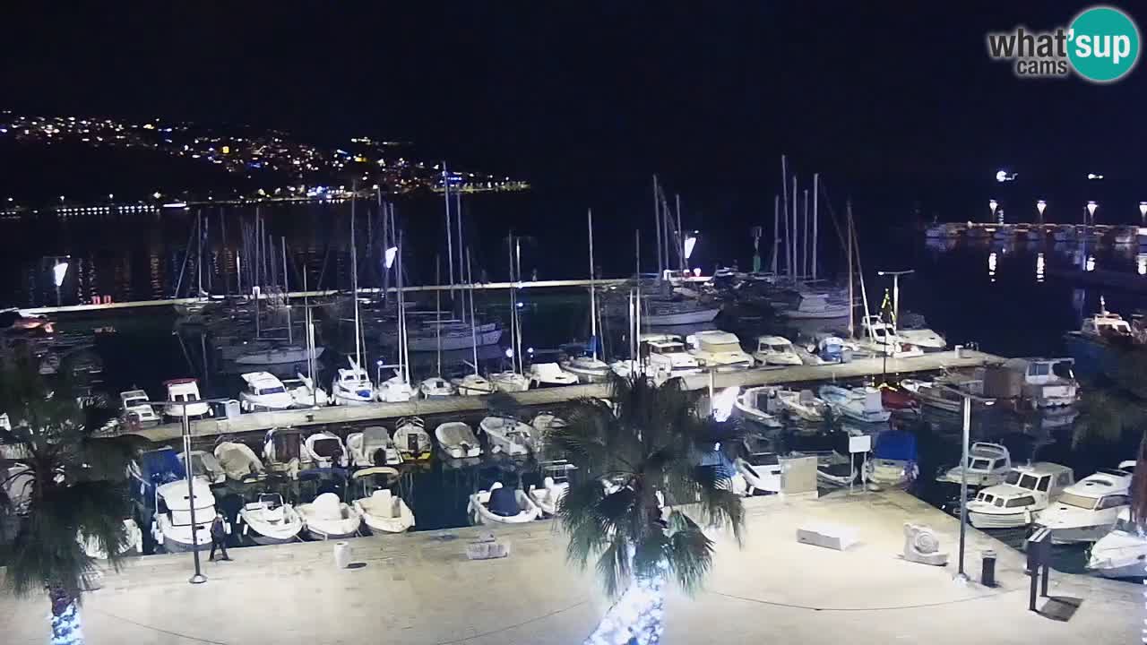 Webcam Koper – Panorama of the marina and promenade from the Grand Hotel Koper