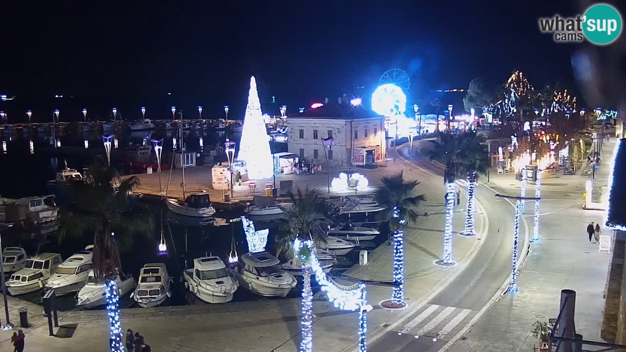 Webcam Koper – Panorama of the marina and promenade from the Grand Hotel Koper