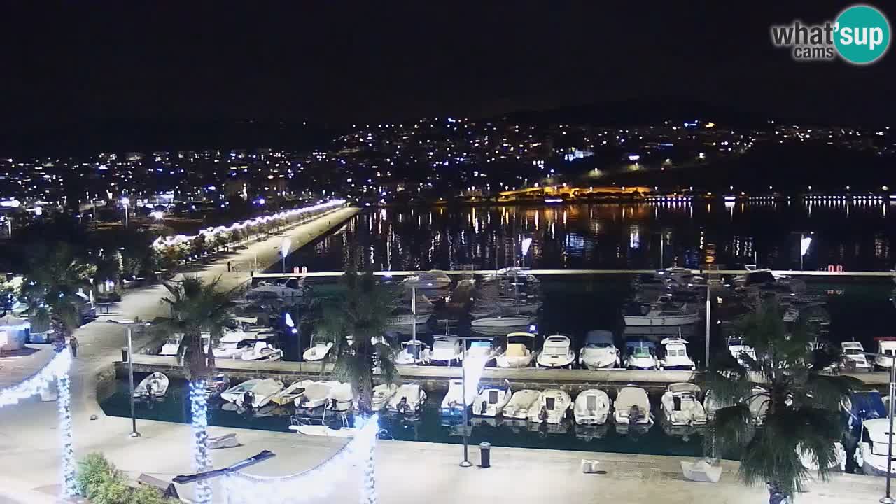Webcam Koper – Panorama of the marina and promenade from the Grand Hotel Koper