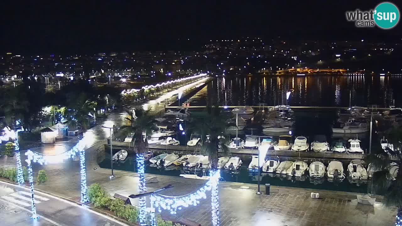 Webcam Koper – Panorama de la marina et de la promenade depuis le Grand Hotel Koper