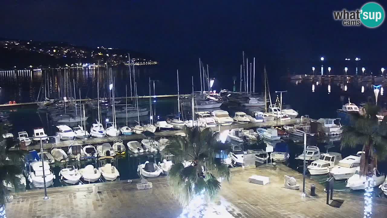 Webcam Koper – Panorama of the marina and promenade from the Grand Hotel Koper