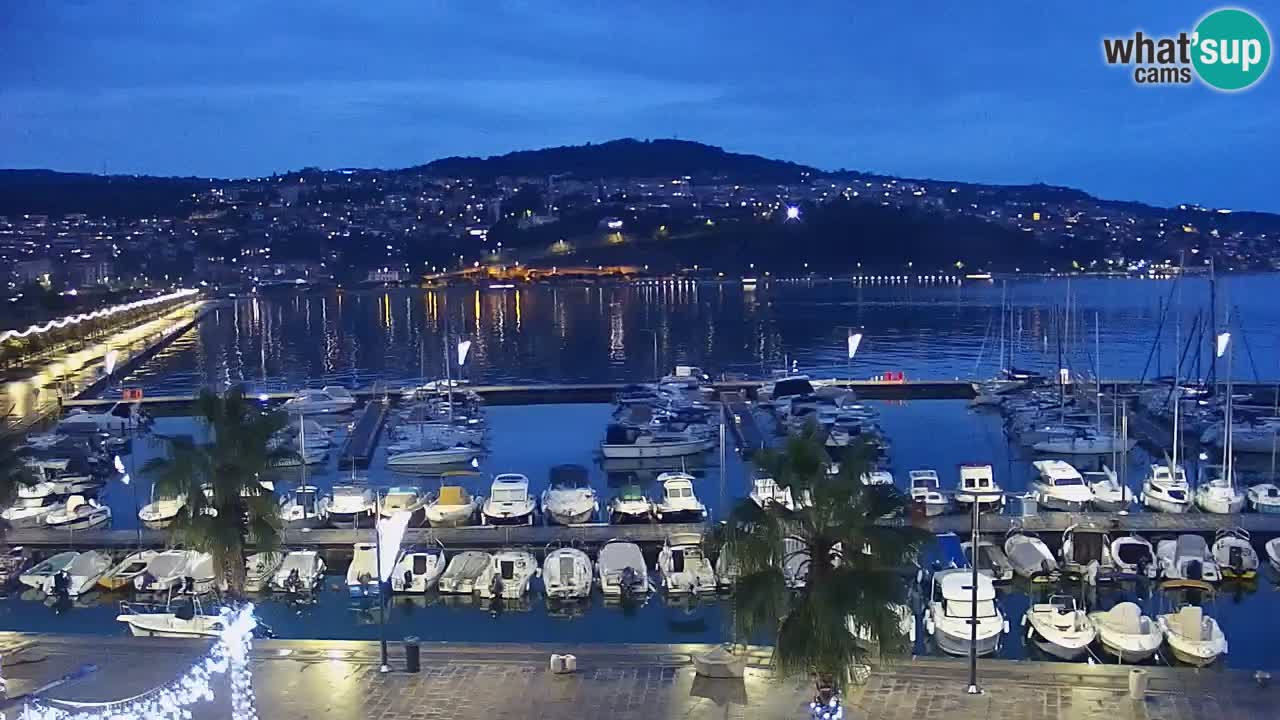 Webcam Koper – Panorama de la marina et de la promenade depuis le Grand Hotel Koper