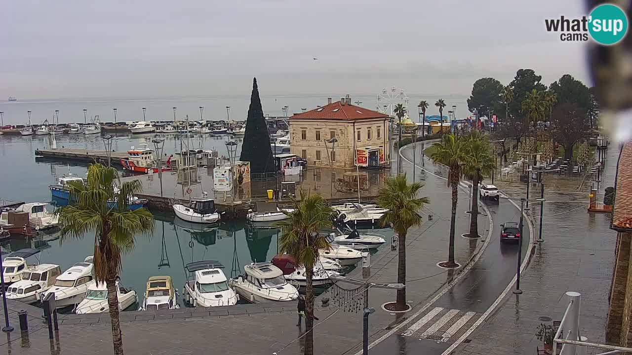 Spletna kamera Koper – Panorama na marino in promenado s Hotela Grand Koper